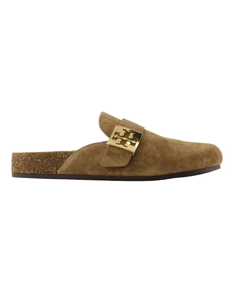 Tory Burch Women's Mellow Sandals -  Leather Brown Calfskin Shoes Mules Brown