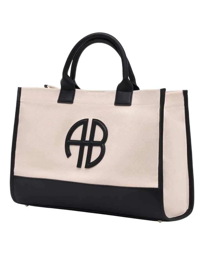 Anine Bing Women's Medium Lara Shopper Bag -  Cotton Beige Totes-Shopping-Bags Beige