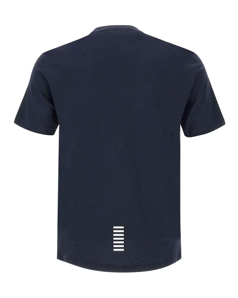 EA7 Men T-Shirt Cotton Blue T-Shirts And Polos Navy