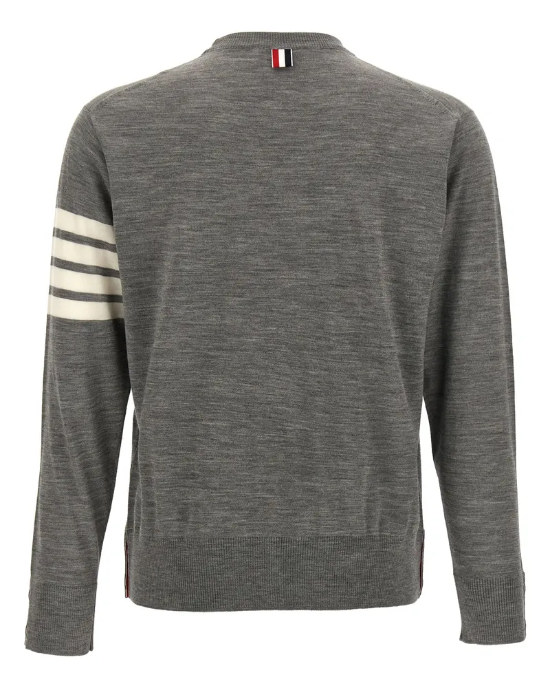 Thom Browne Men's Gray Virgin Wool Cardigan Clothing Gray