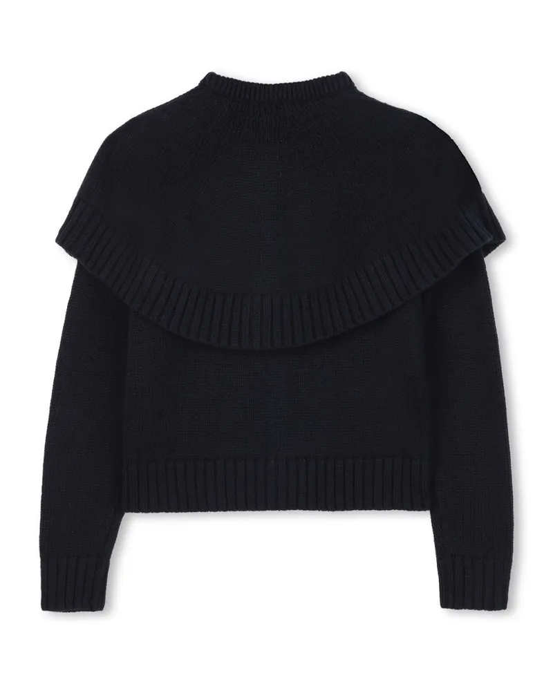 Chloé Cotton-Wool Blend Tricot Cardigan — Blue Blue