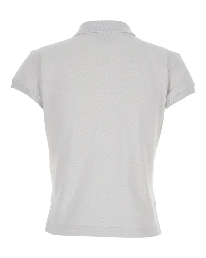 Balenciaga Cotton Logo Polo Shirt — White White