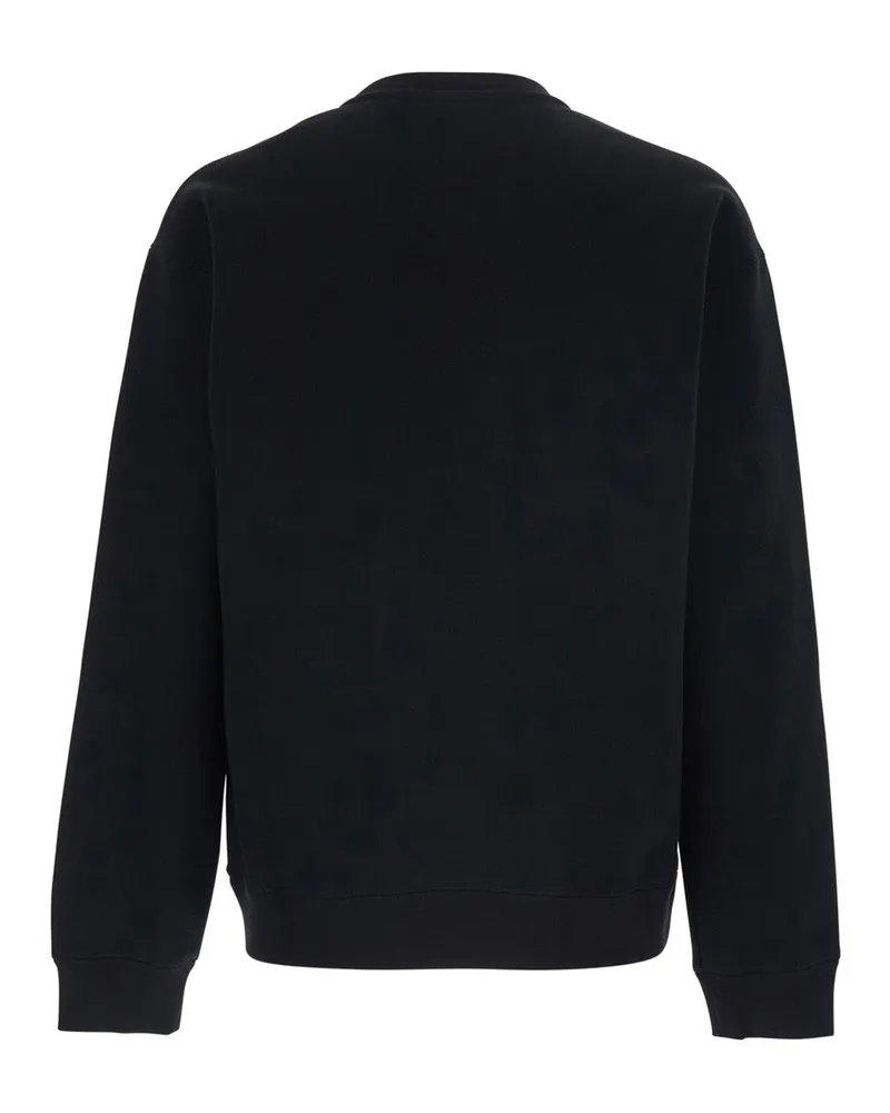 Valentino Garavani Men's Crewneck Sweatshirt Black Cotton Sweatshirts Sweater Black