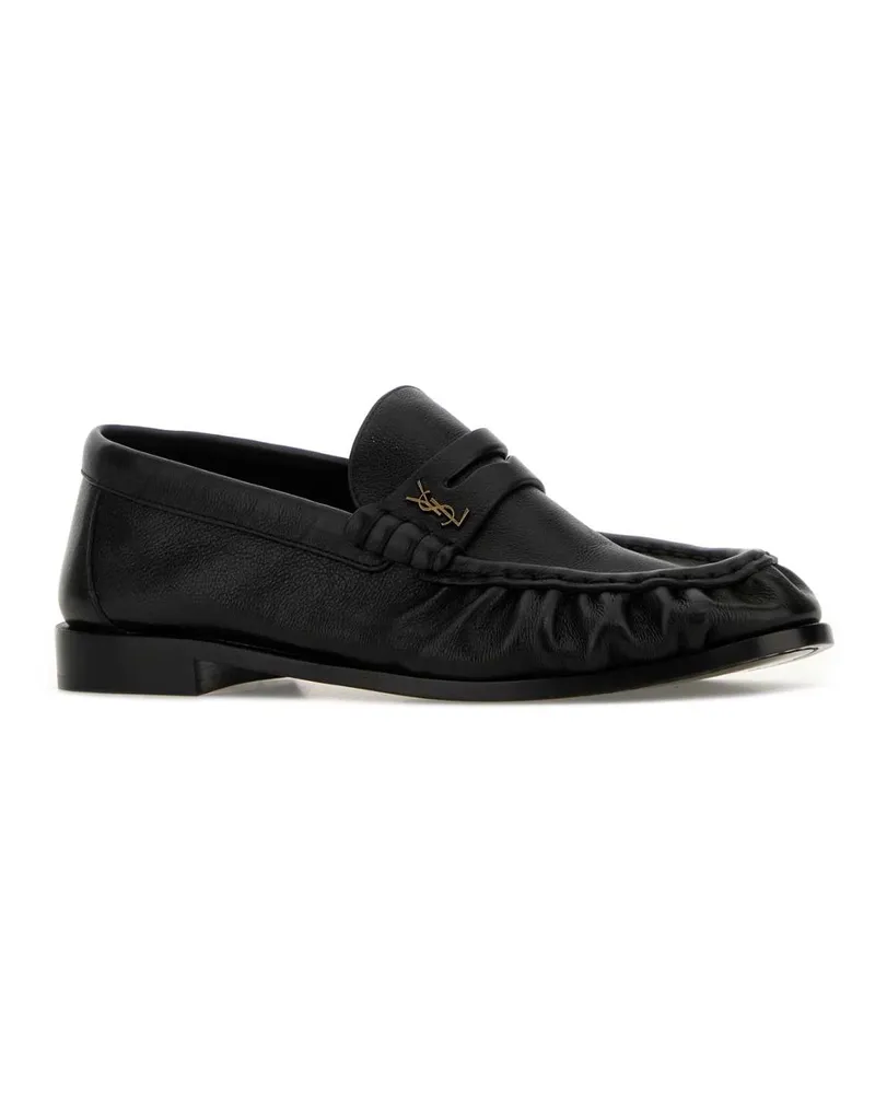 Saint Laurent Women's Black Leather Le Loafers Nero Mocassini Black
