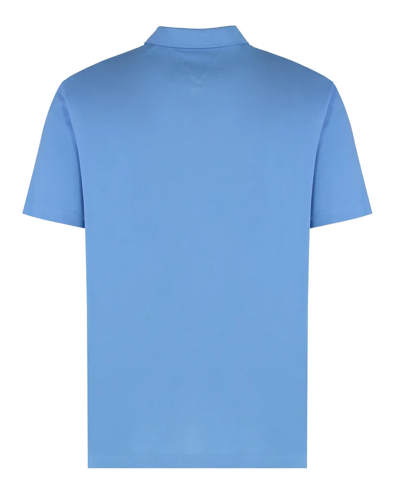 Bottega Veneta Men's Light Blue Cotton Piqué Polo Shirts T-shirts And Polos Blue