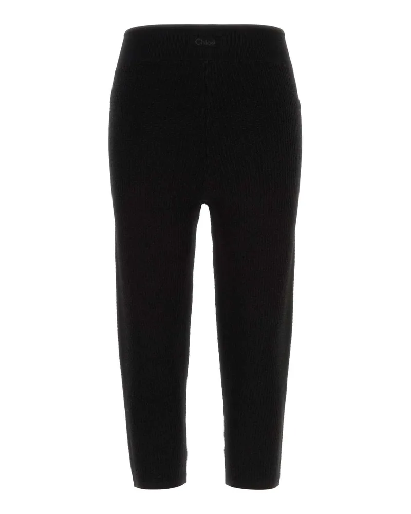 Chloé Women's Black Knit Leggings Pantaloni Black