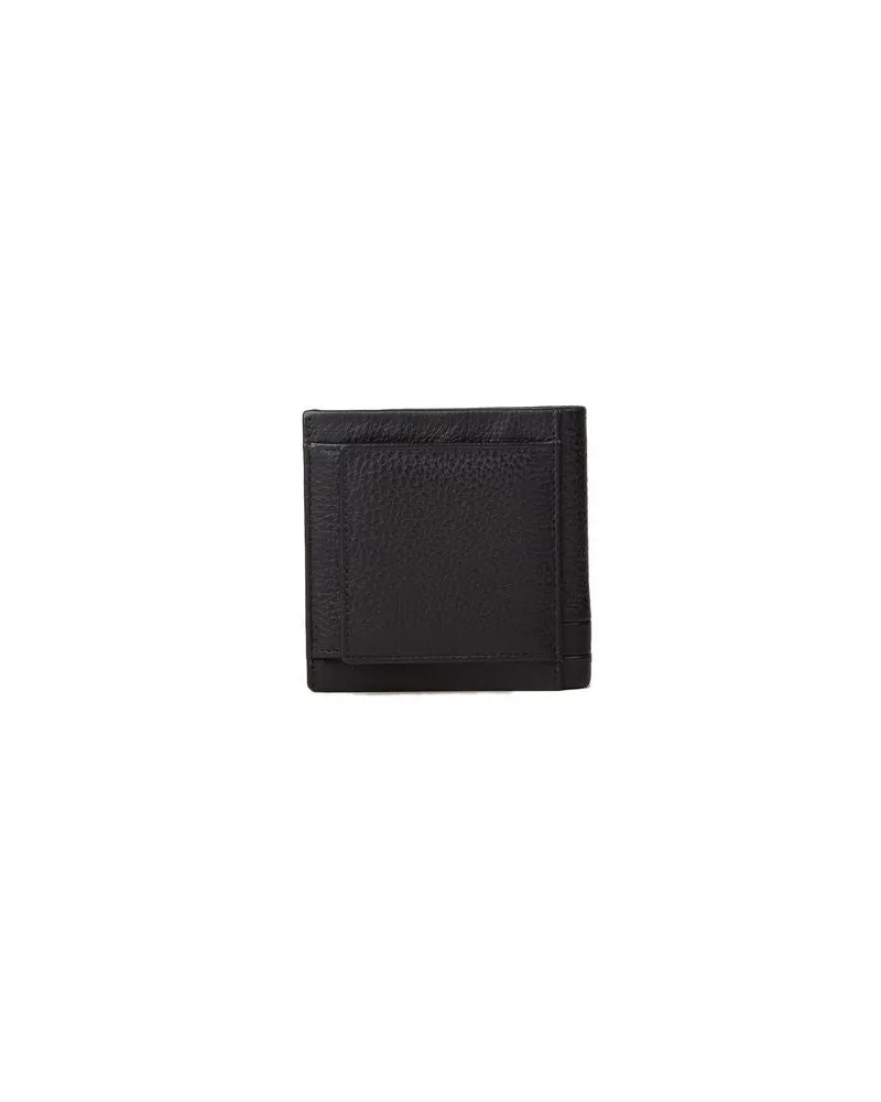 MOMO DESIGN Men's Wallet Black Leather Bags Black