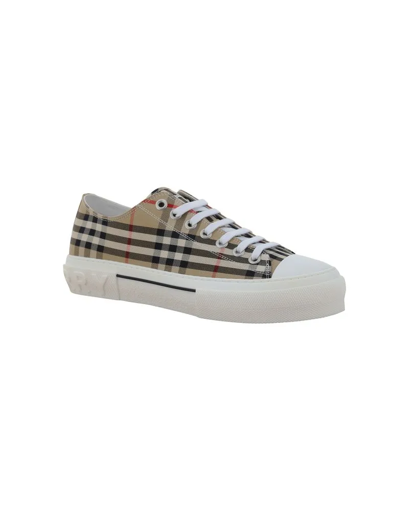 Burberry Men's Brown Cotton Low Top Sneakers Brown