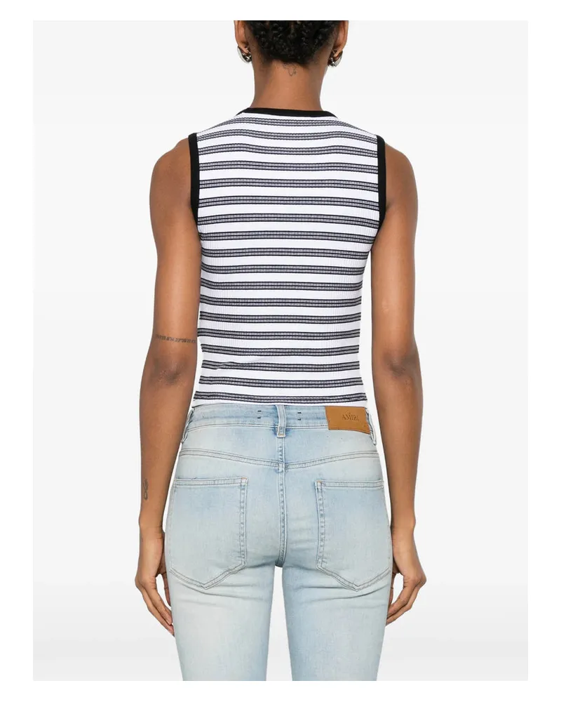 Amiri Striped Tank Top — White White