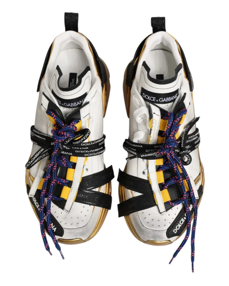 Dolce & Gabbana Men's Multicolor Daymaster Low Top Sneakers Shoes Pl+pu+tu+vi+70lf White