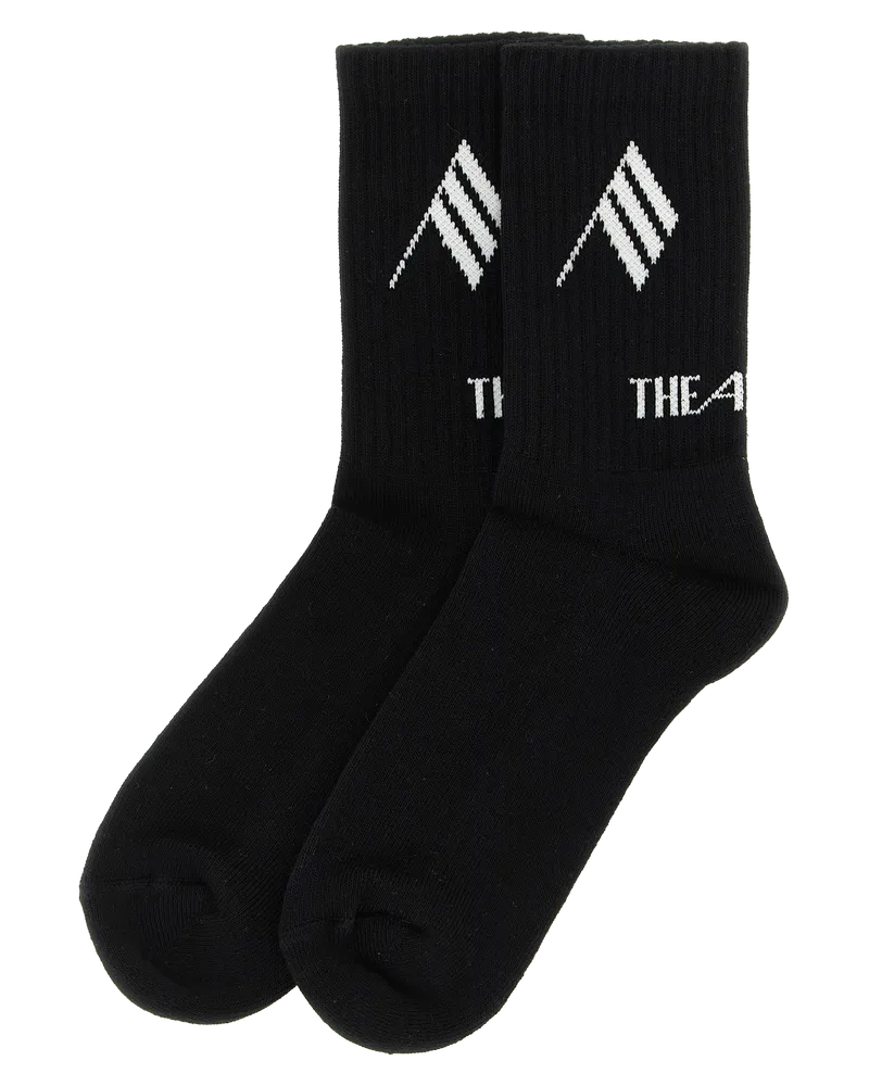 ATTICO Women's Bicolor Cotton Socks Clothing Black