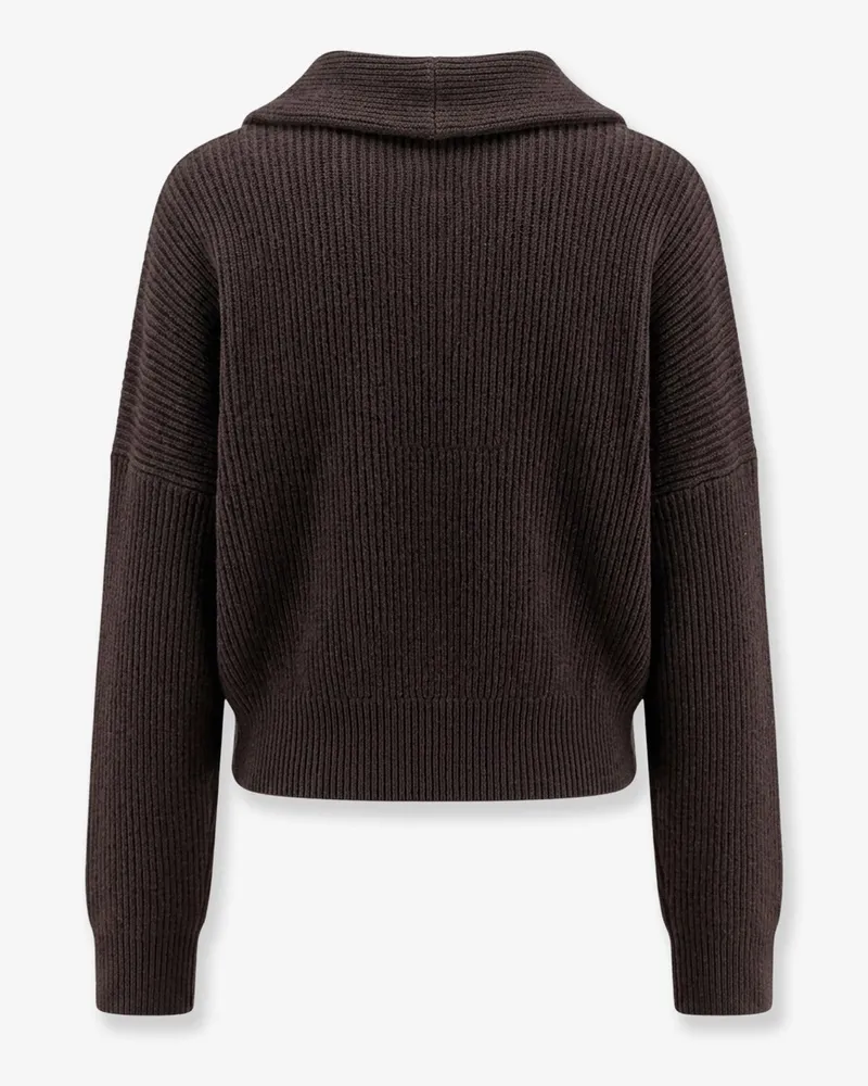 Brunello Cucinelli Women Cashmere Shawl Lapel Cardigan Brown Sweater Brown
