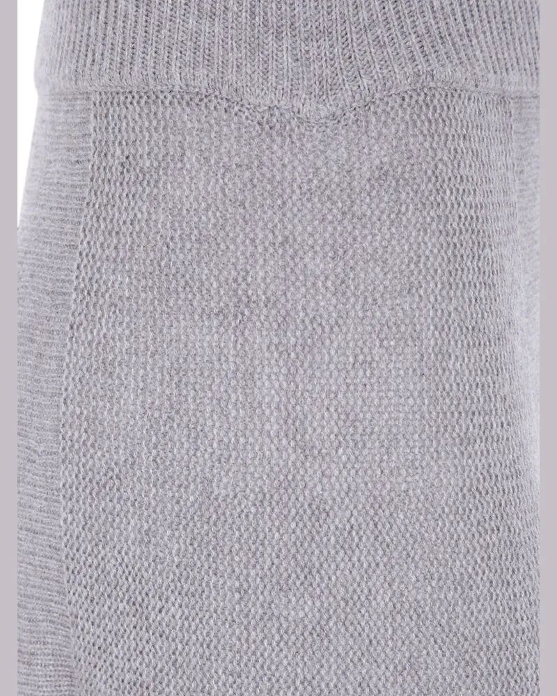 Emporio Armani Wool Fine Knit Skirt — Grey Grey