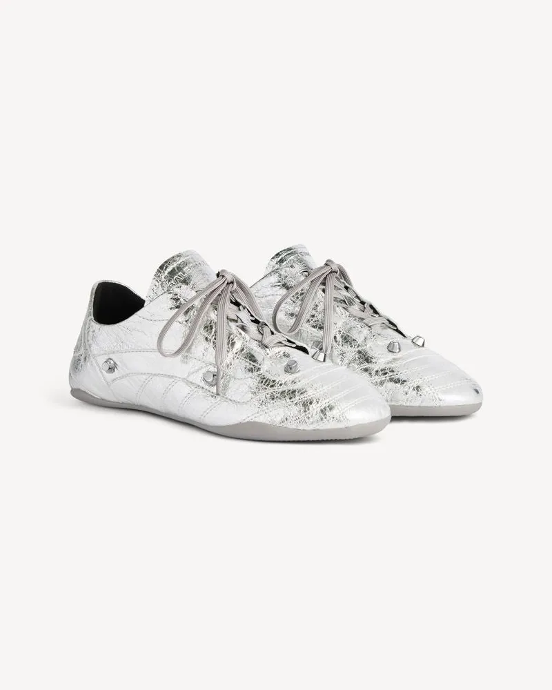 Balenciaga Basket Bal Sneaker — Silver Silver