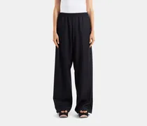Women's Wide Black Tailored Trousers