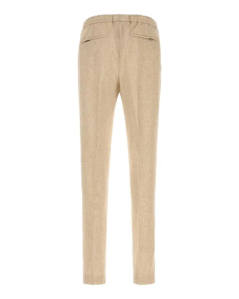 PT TORINO Men's Beige Linen Pant 0030 Exterior: Pantaloni Beige