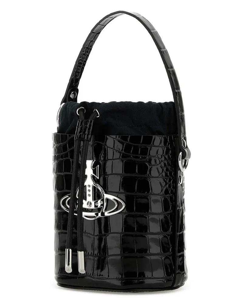 Vivienne Westwood Women's Bucket Bag Daisy Black Leather Calf Black
