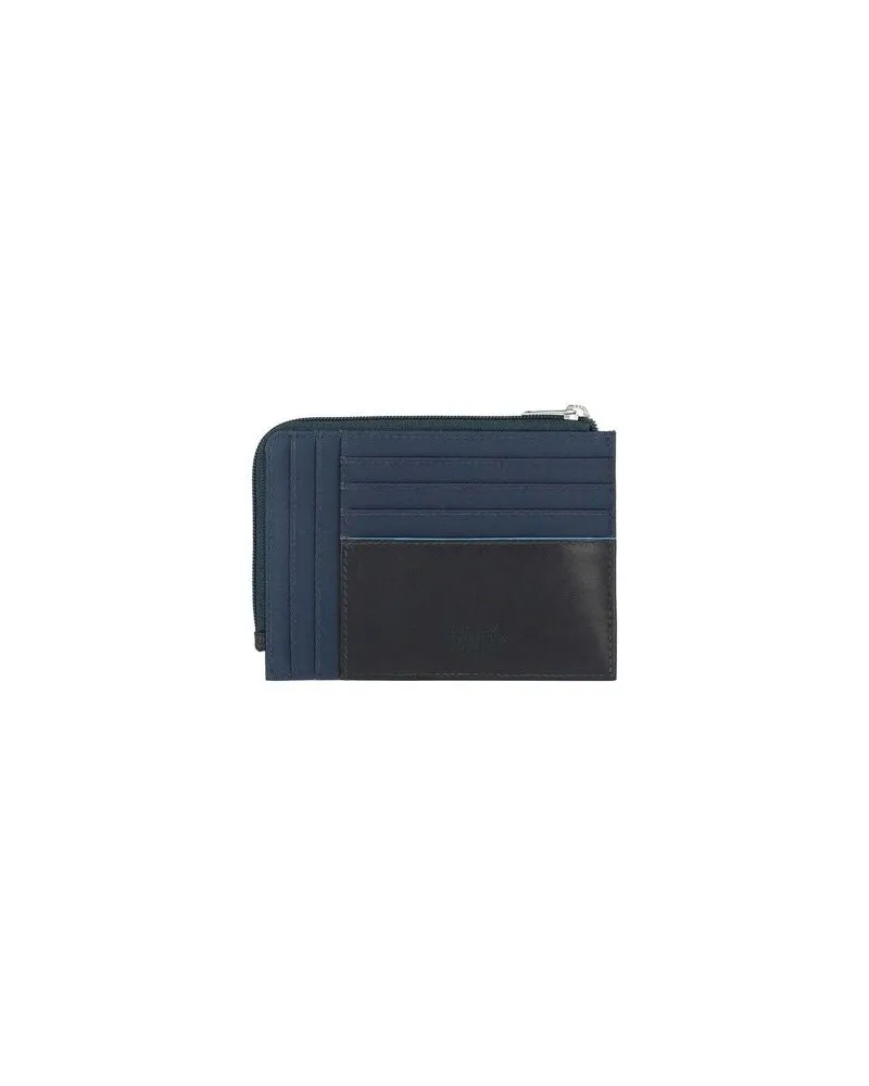 Piquadro Unisex Wallet Blue Recycled Nylon Bags Blue