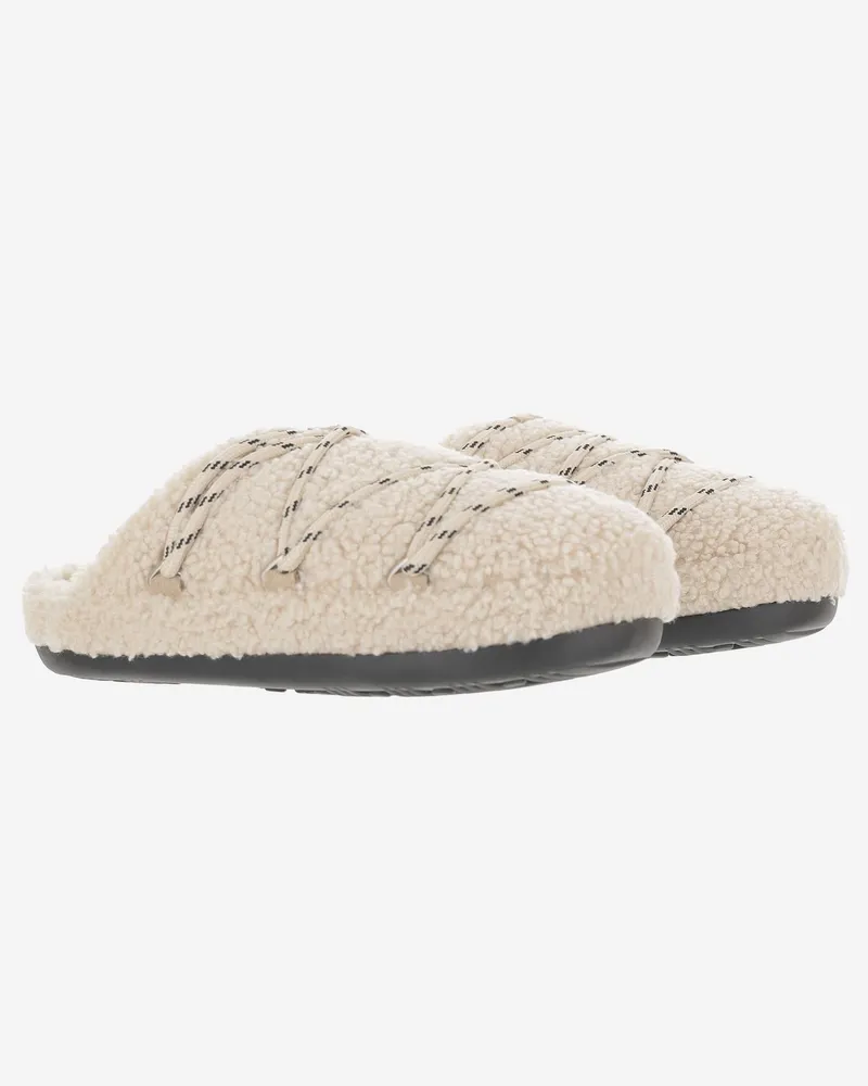 Moon Boot Women's Teddy Slipper Shearling Beige Sheep Skin-Shearling Skin/shearling Beige