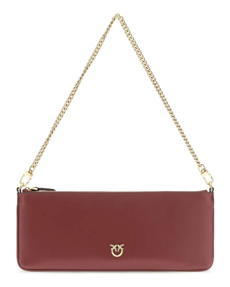 Pinko Women's Shoulder Bag Horizontal Flat Leather Ribes Intenso Intenso-Antique Gold Calf (bos Taurus) Wallets & Purses Intenso/antique Red