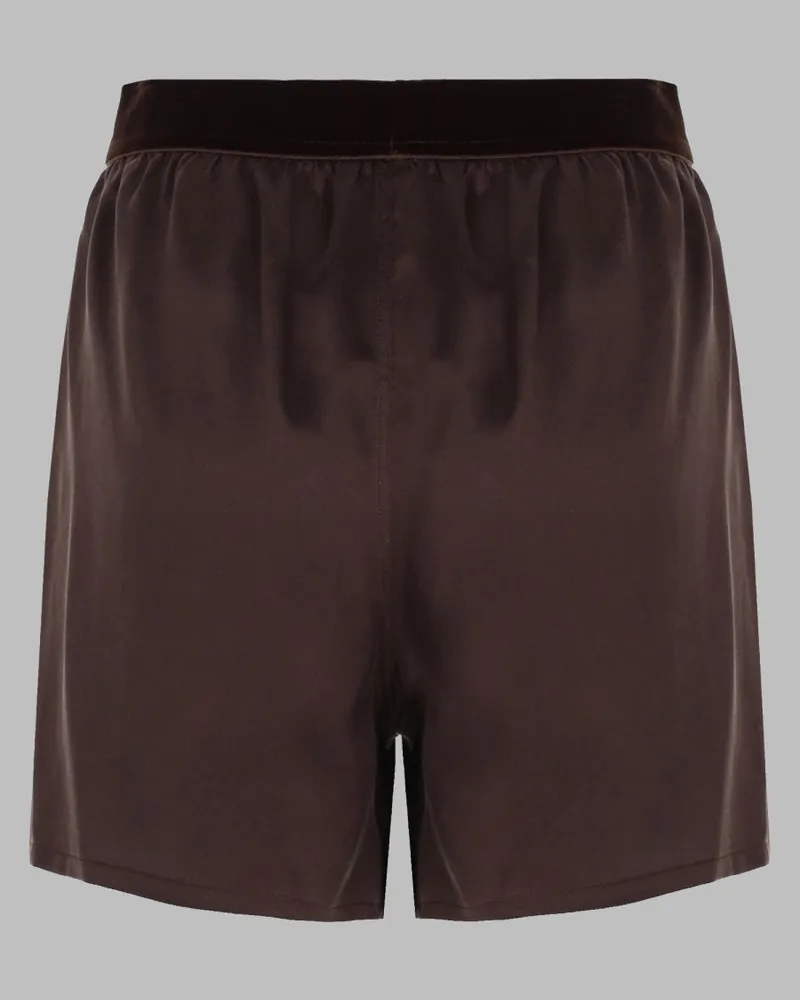 Tom Ford Silk Shorts — Brown Brown