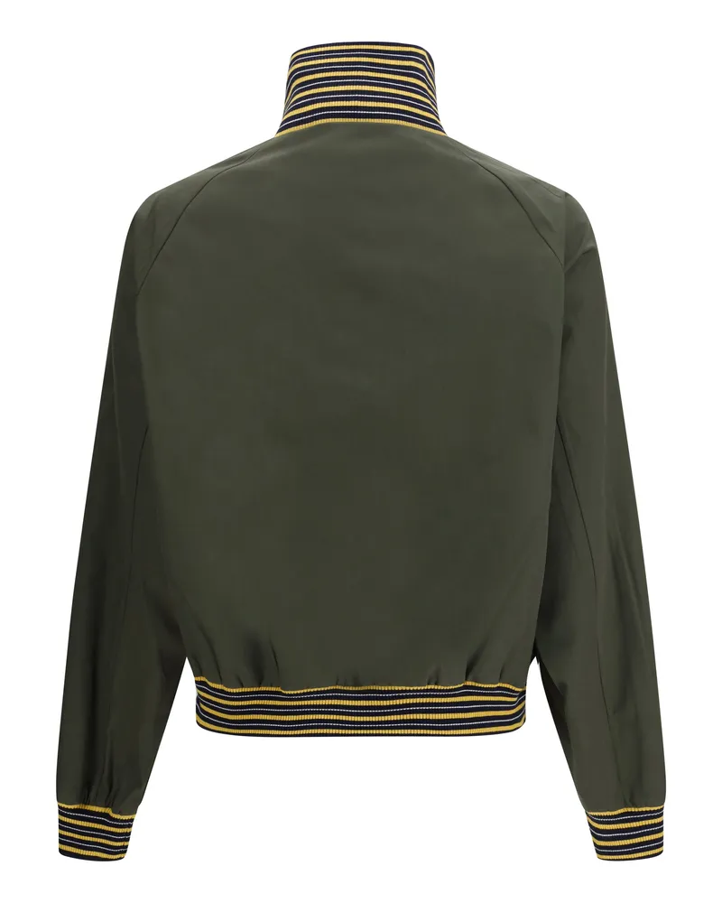 Prada Women's Technical Canvas Blouson Militare Polyester; Cotton Jacket Green