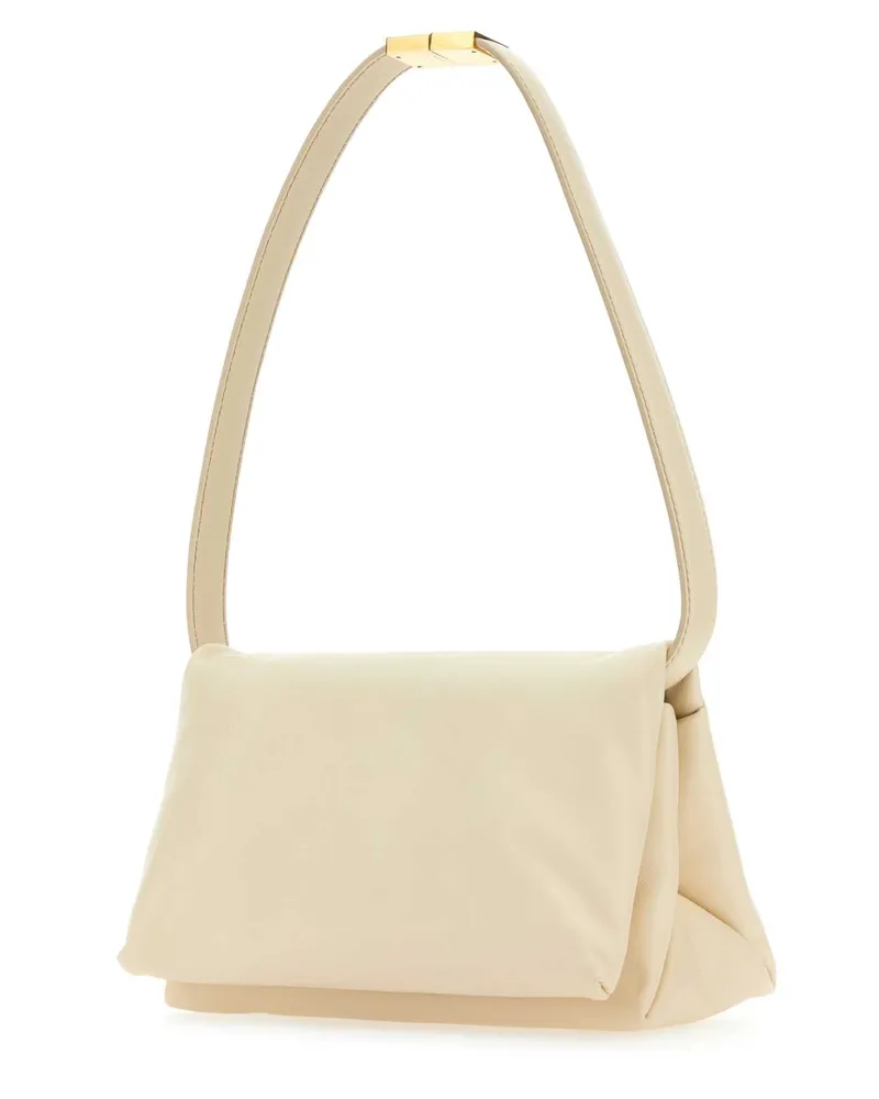 Marni Women's Ivory Leather Prisma Shoulder Bag Borse A Mano White