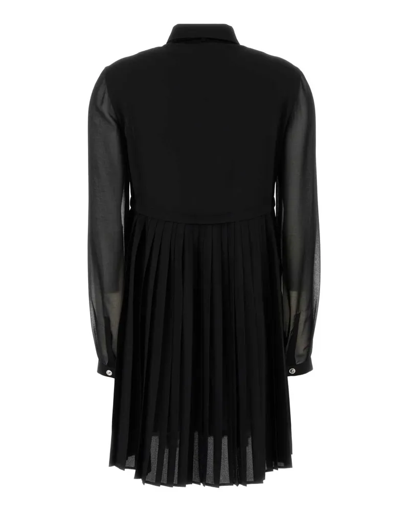 Versace Women's Black Crepe Mini Dress Exterior: Polyester Abiti Black
