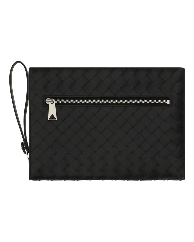 Bottega Veneta Men's Leather Document Holder Black-Silver Phone Cases & Technology Black/silver Black
