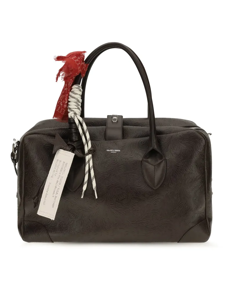 Golden Goose Vita Calfskin Leather Shoulder Bag — Brown Brown