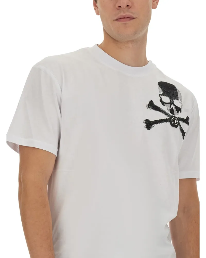 Philipp Plein Logo Cotton T-Shirt — White White
