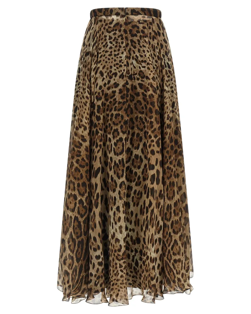 Dolce & Gabbana Leo Skirt — Leopard Brown