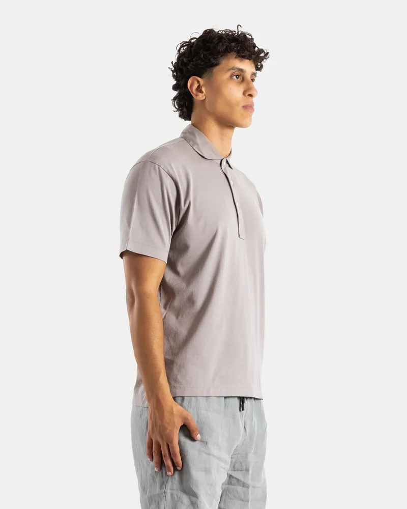Handvaerk Men's Pima Cotton Short Sleeve Polo Shirt Stoneware Grey T-Shirts And Polos Gray