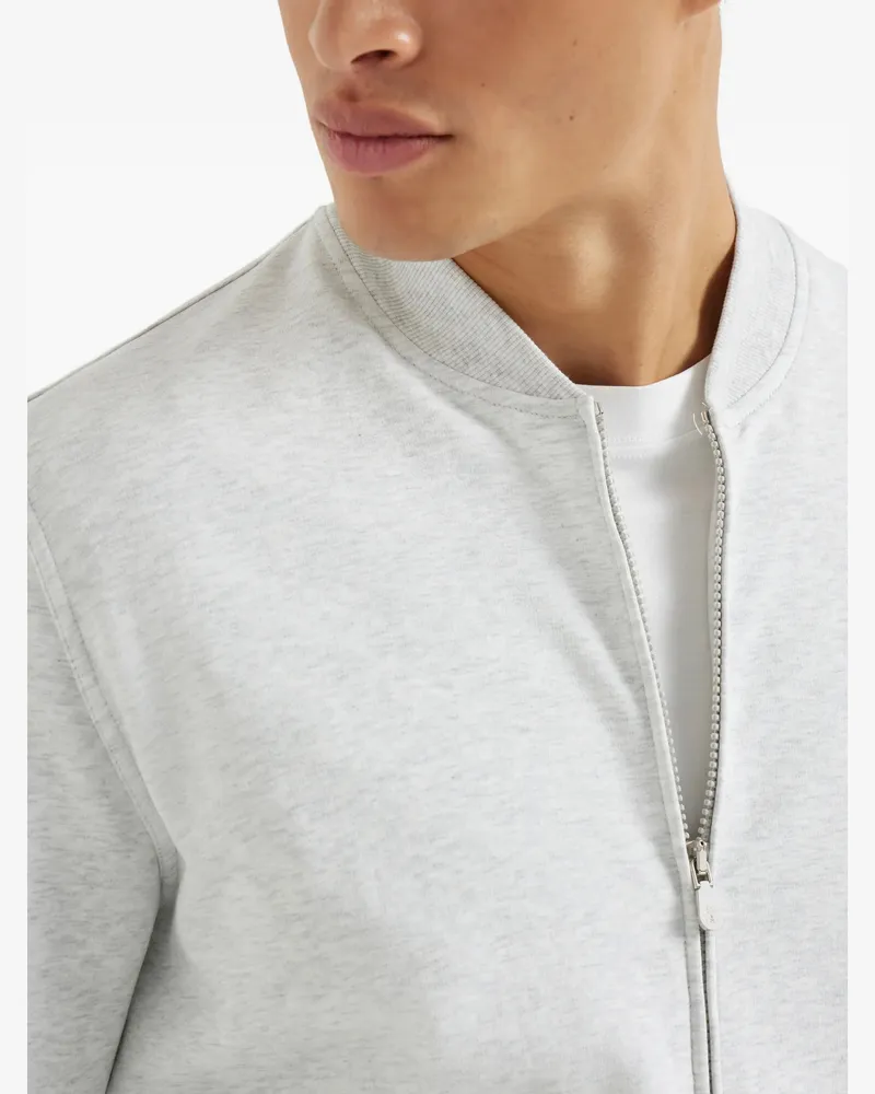 Brunello Cucinelli Men's Hoodies Ss26 M Grey