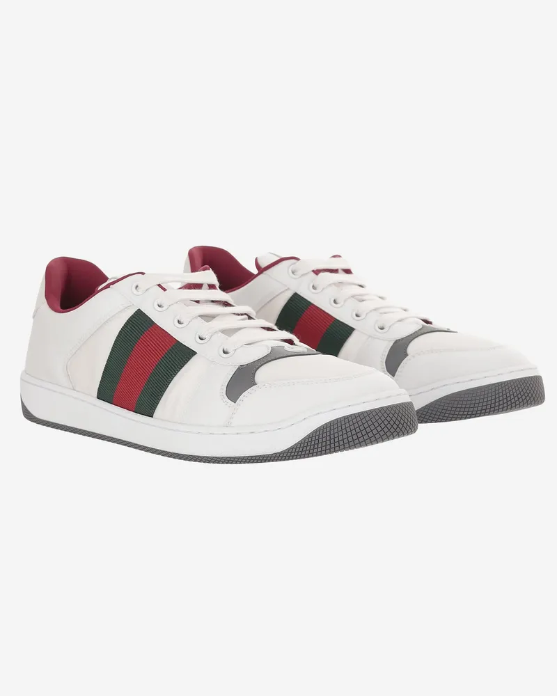 Gucci Men's Sneakers Screener Multicolour Nylon Trainers White
