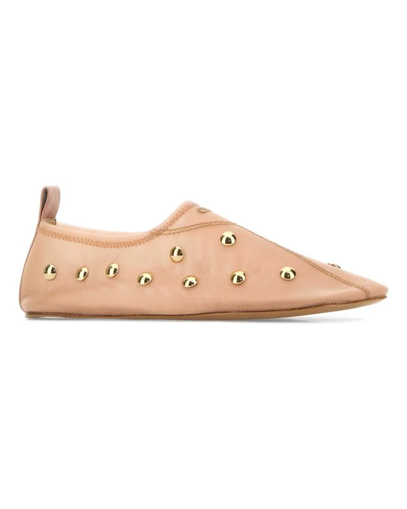Chloé Women's Pink Mesh Rita Ballerinas Blushybeige Ballerine Flat Shoes Beige