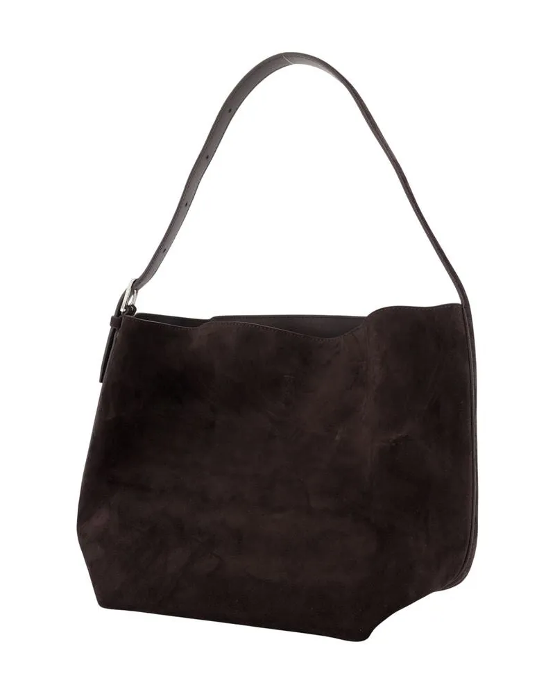 Totême Women's Medium Belted Shopper Bag -  Leather Brown Calfskin Totes-Shopping-Bags Brown