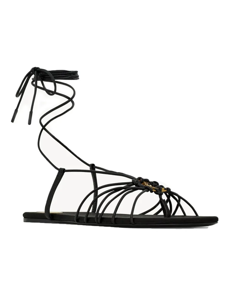 Saint Laurent Babylone Sandals — Black Black