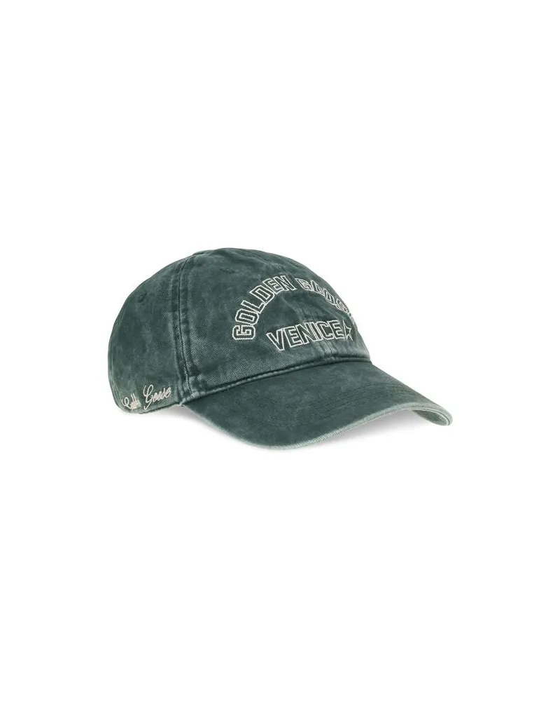 Golden Goose Women's Bicolor Cotton Cap (baseball Hat Green