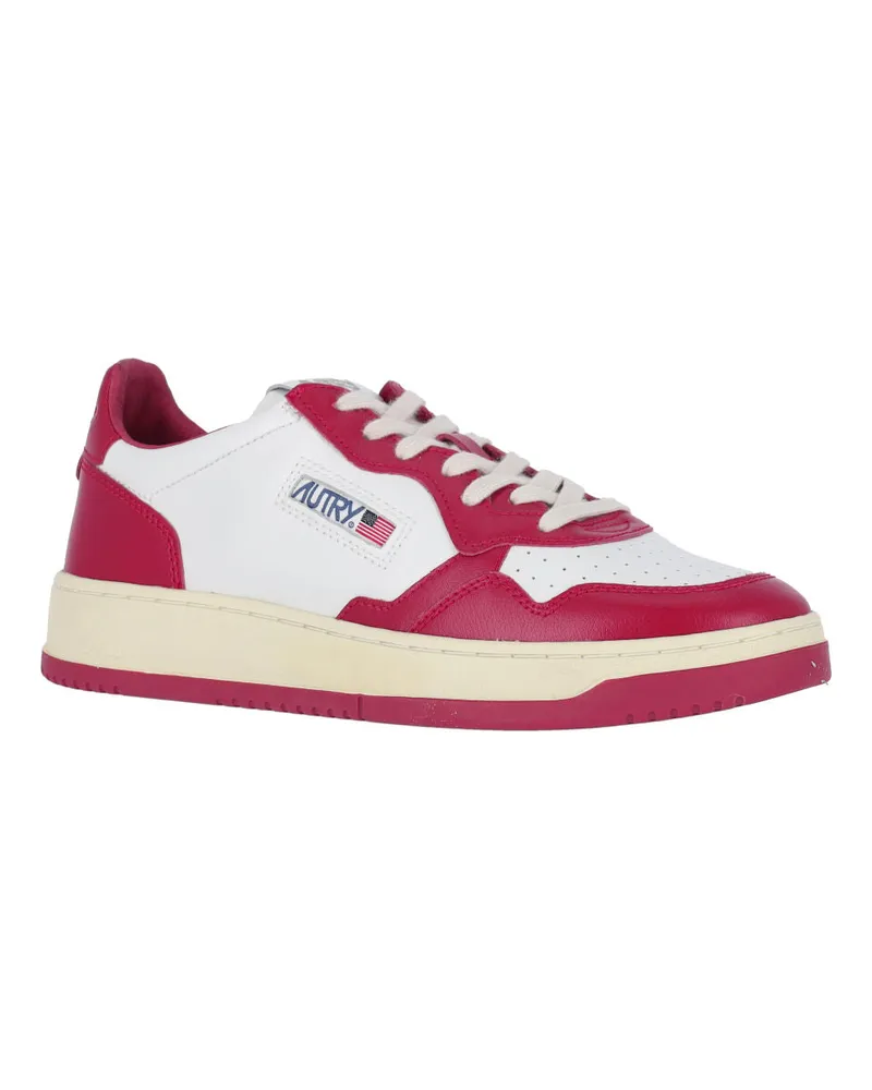 AUTRY Men's Sneakers Red Upper: Cow Leather Red