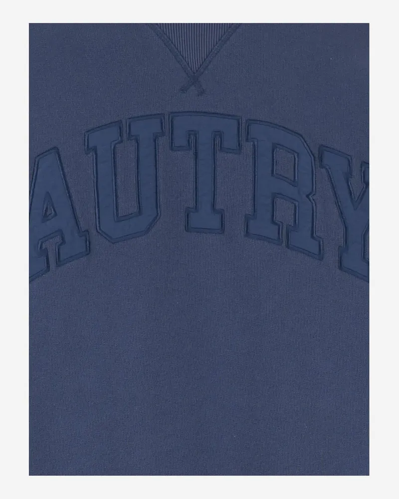 AUTRY Men Cotton Sweatshirt With Logo Navy Sweatshirts Sweater Navy