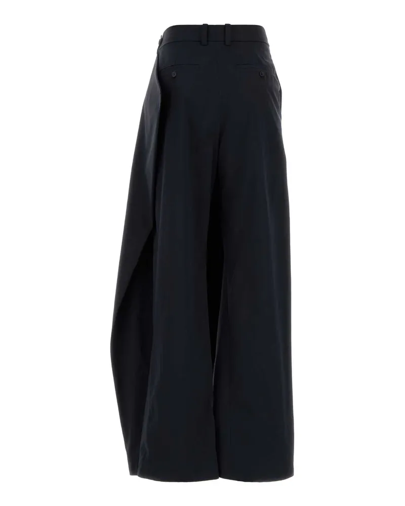 J.W.Anderson Wide-Leg Poplin Trousers — Navy Navy