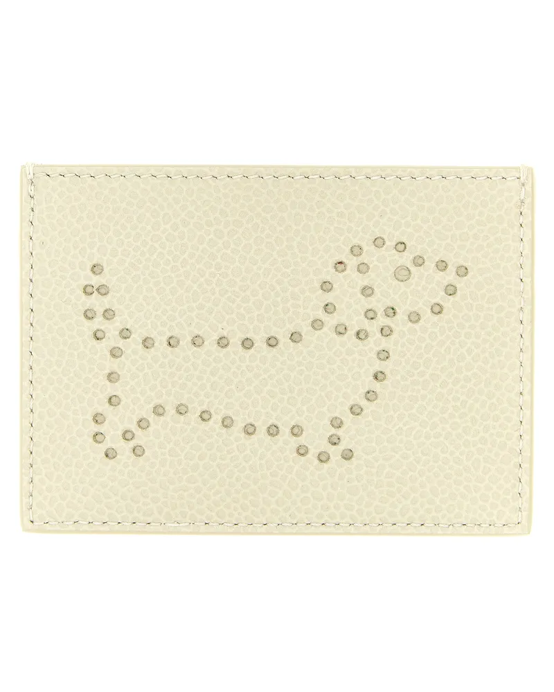 Thom Browne Women's Beige Calfskin Cardholder Accessory Beige