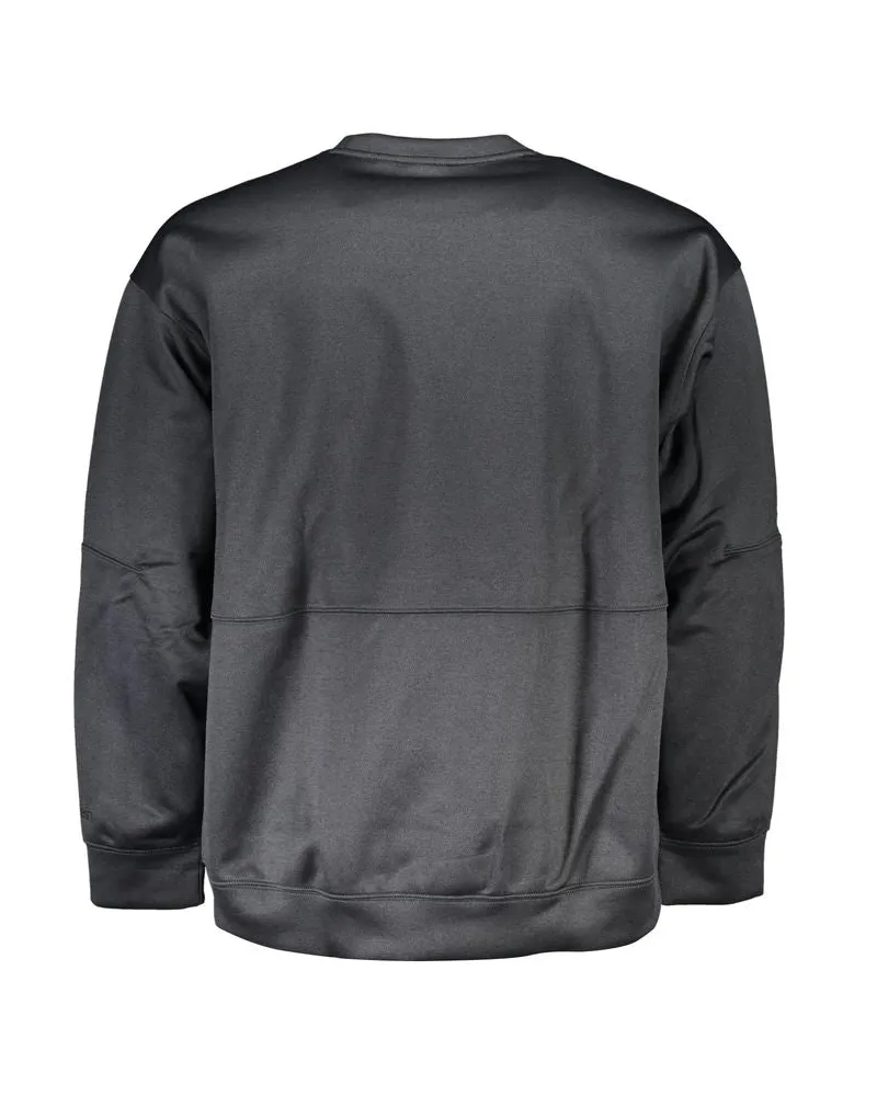 Calvin Klein Crew-Neck Polyester Sweatshirt — Black Black