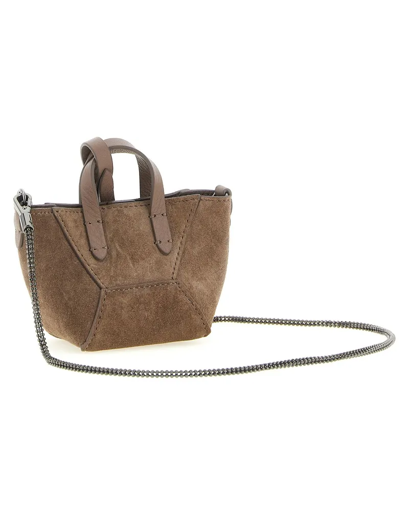 Brunello Cucinelli BC Duo Mini Bag — Taupe Taupe
