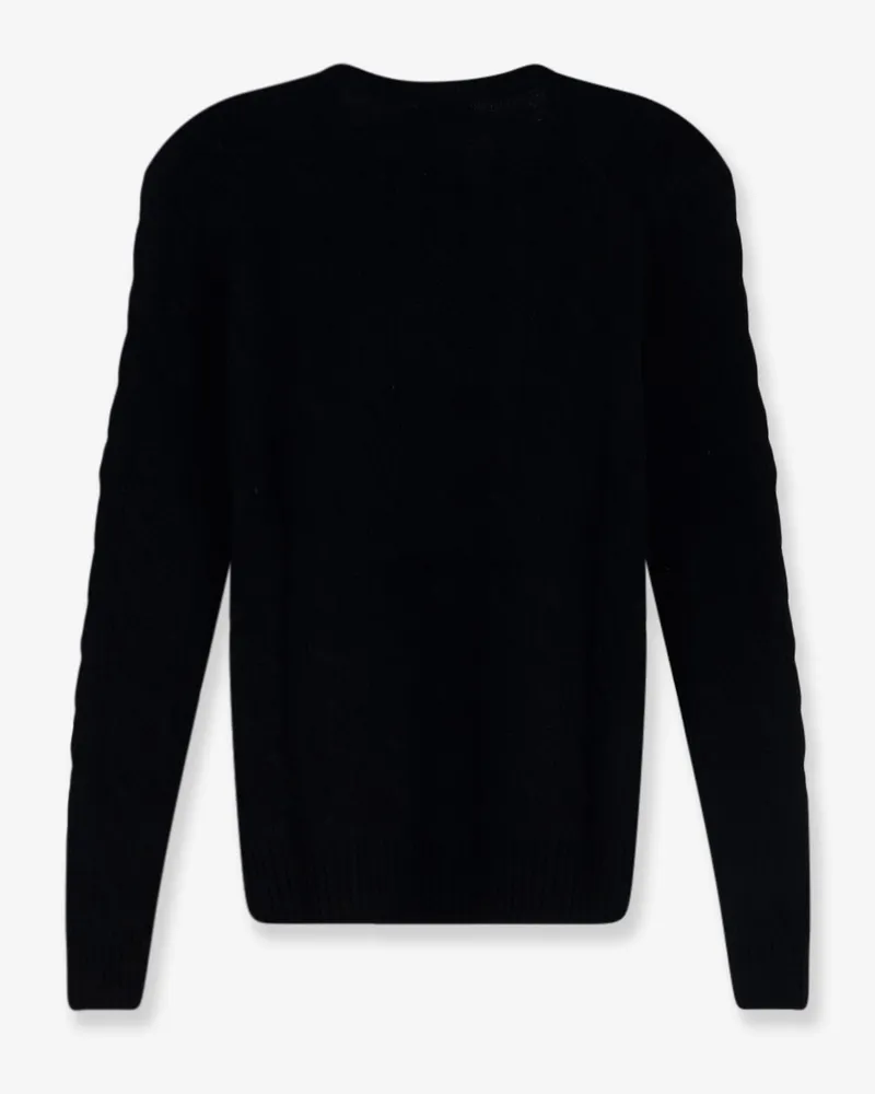Ralph Lauren Women's Sweater V-Neck Wool-Cashmere Black Black