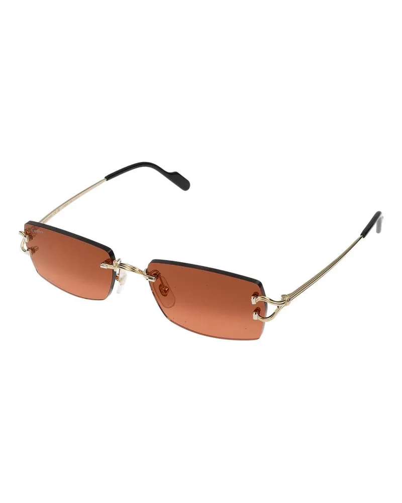 Cartier Men's Ct0550s Sunglasses Gold Metal Gold