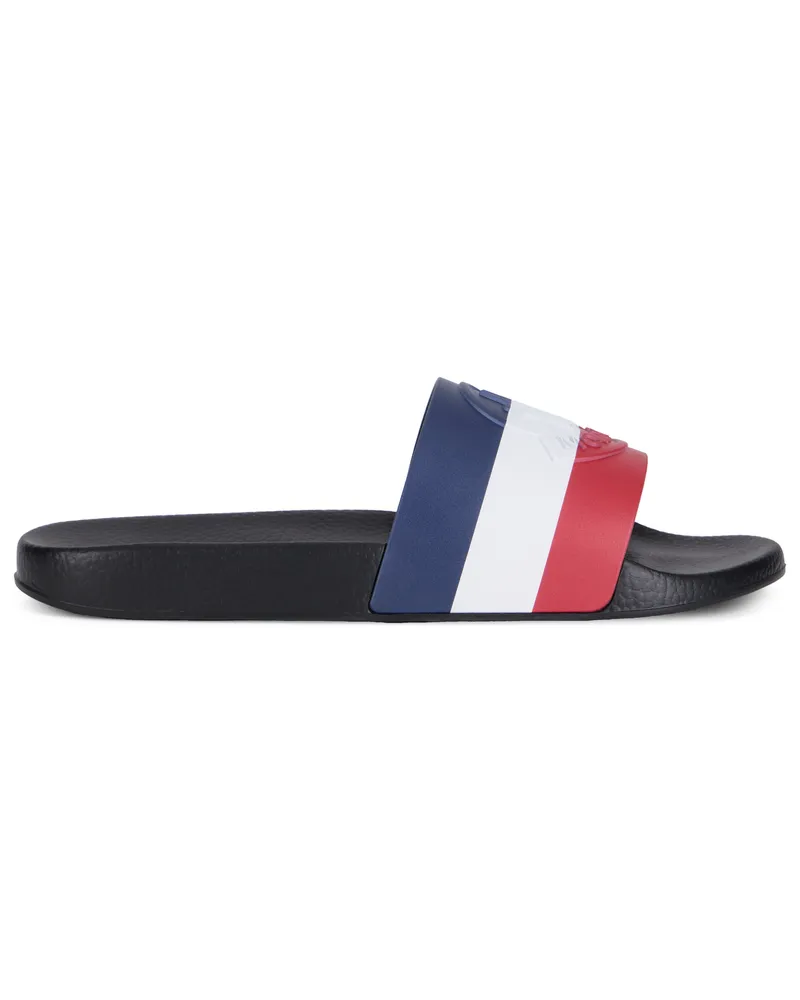 Moncler Men's Flip-Flops Basile Multicolour Rubber Flip Flops & Slides Black