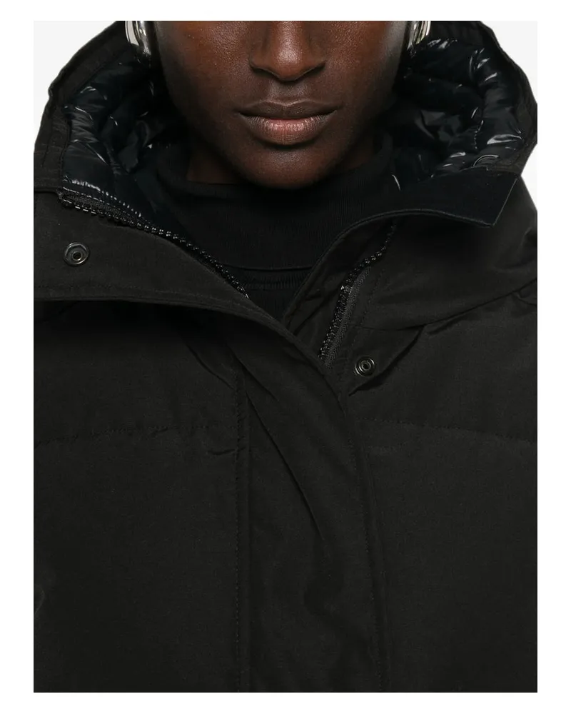 Canada Goose Padded Drawstring Hood Parka Coat — Black Black
