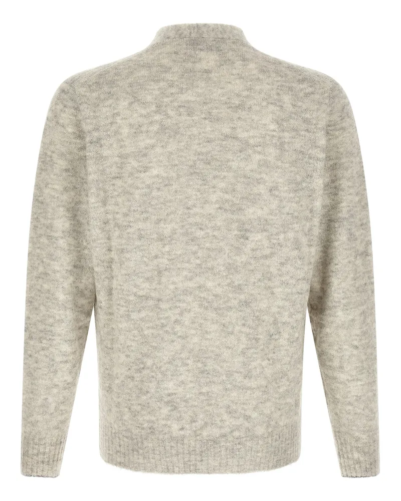 Brunello Cucinelli Men's Gray Alpaca Leather Cardigan Clothing Gray